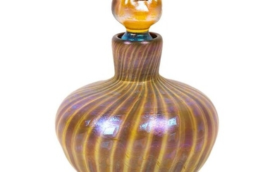 LCT Tiffany Favrile Iridescent Swirl Scent Bottle