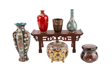 LOT OF JAPANESE and CHINESE CLOISONNE