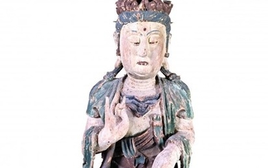 Large Carved Seated Buddha