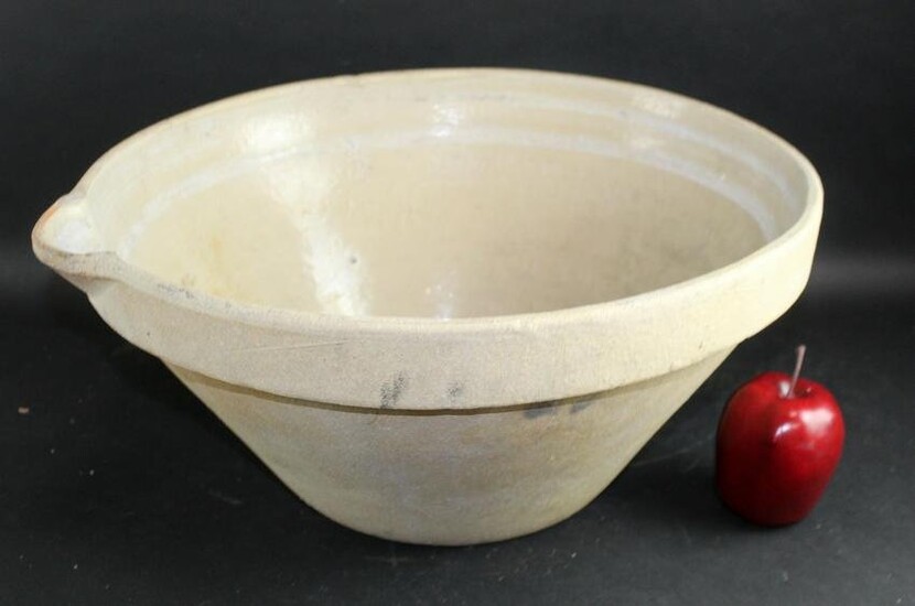 Large French Normandy cream bowl or pancheon