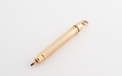 Lead pencil holder in gold guilloché 750 °/°°.