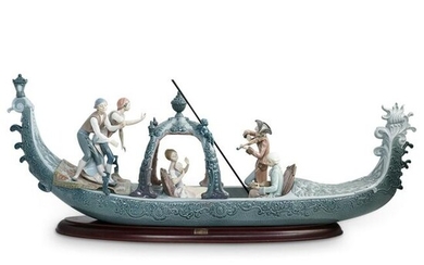Lladro " Gondola Barroca" Porcelain Sculpture