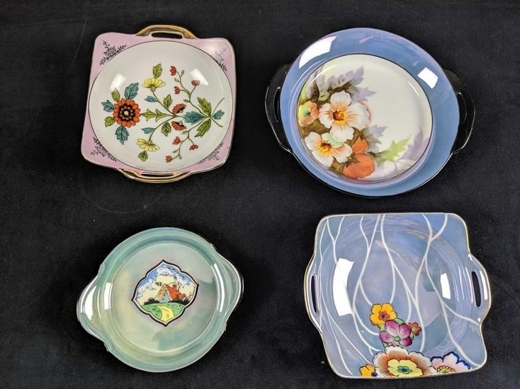 Lot Of Four Hand Painted Japanese Serving Dishes