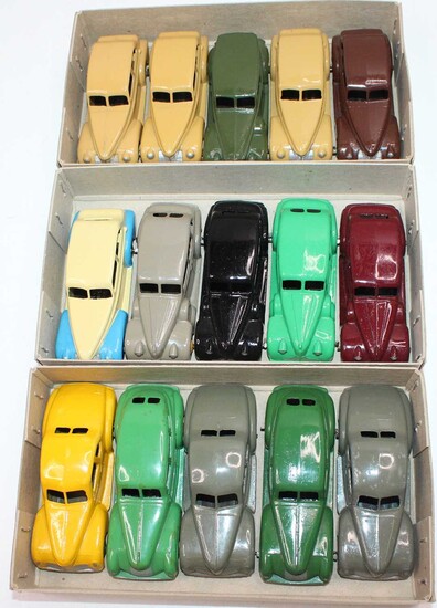 Lot details 1 tray containing 15 repainted Dinky Toys...