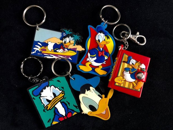 Lot of 5 Vintage 80's Disneyland Donald Duck Rubber