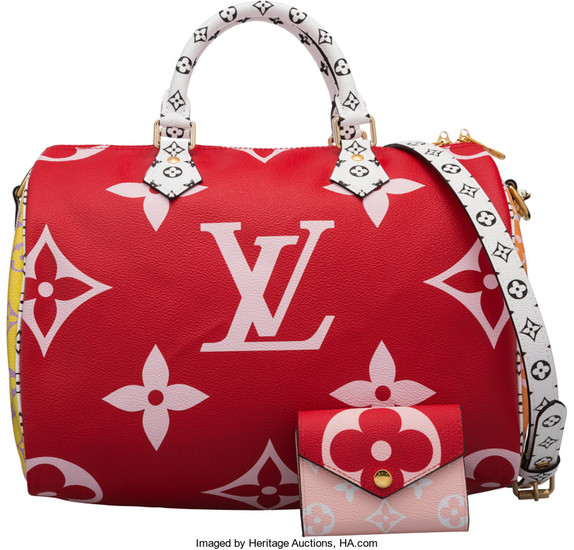 Louis Vuitton Set of Two: Limited Edition Pink & Red Giant Monogram, Lot  #58089