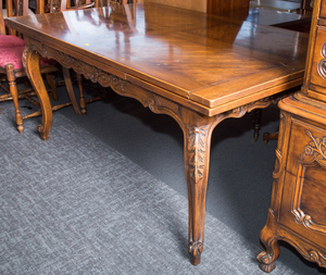 Louis XV Style Oak Draw-leaf Dining Table