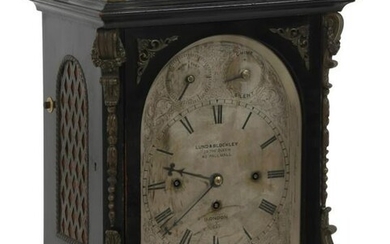 Lund & Blockley Triple Fusee Bracket Clock