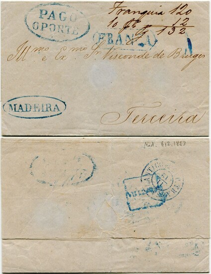 Madeira * Correio marítimo – Carta remetida da Madeira...