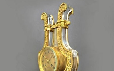Magnificent French Caldwell Bronze & Crystal Clock