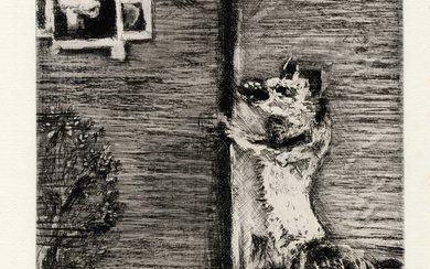 Marc Chagall (Vitebsk, 1887 - St. Paul de Vence, 1985), Le loup et la chevre. 1927-30.