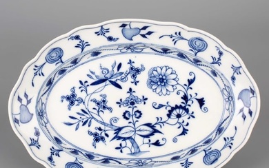 Meissen Porcelain Blue and White Hand-Painted Plate, Late 19th Century