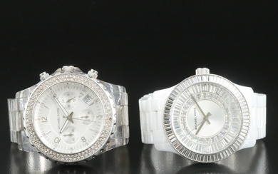 Michael Kors Glass Crystal Accented Quartz Wristwatches