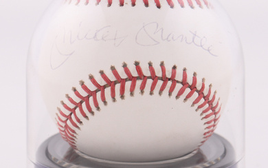 Mickey Mantle Signed OAL Baseball with High Quality Display Case (BGS)