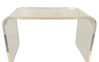 Mid-Century Modern Lucite Waterfall Console / Writing Table or Desk