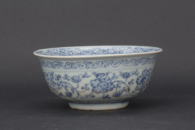 Ming style blue and white porcelain bowl