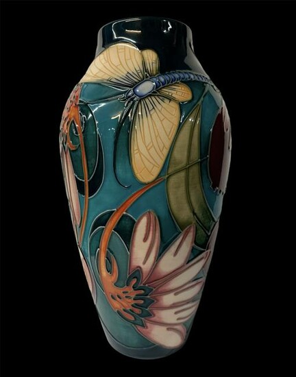 Moorcroft Vase, Dragonfly Motif, England