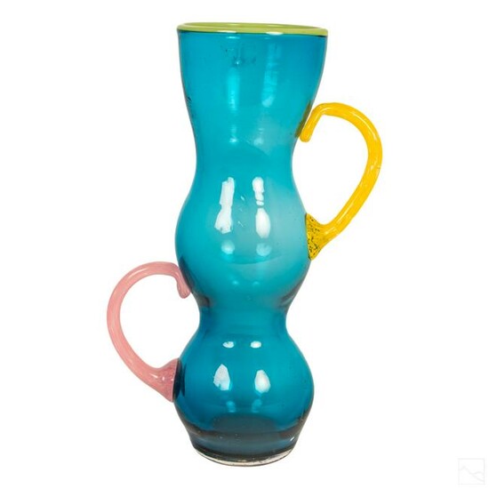 Murano Modern Italian Studio Art Glass Signed Vase