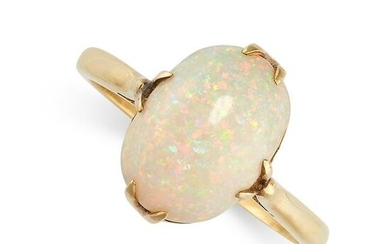 NO RESERVE - AN OPAL DRESS RING Cabochon opal