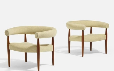Nanna and Jorgen Ditzel, Ring lounge chairs, pair