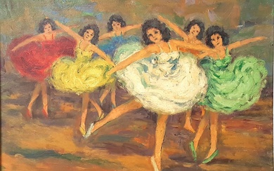 Nathan GUTMAN (1914-1990), Les danseuses Huile sur toile signée en bas à gauche 50 x...