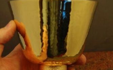 Nice sturdy Chalice, All Goldplated + Hammered gold