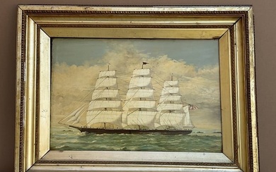 Oil on Board of an American Clipper Ship