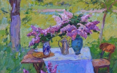 Oil painting In the garden Tepeta Miacheslav