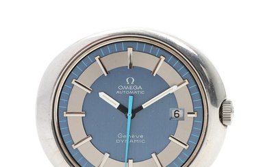 Omega A wristwatch of steel. Model Genève Dynamic. Mechanical movement with automatic...