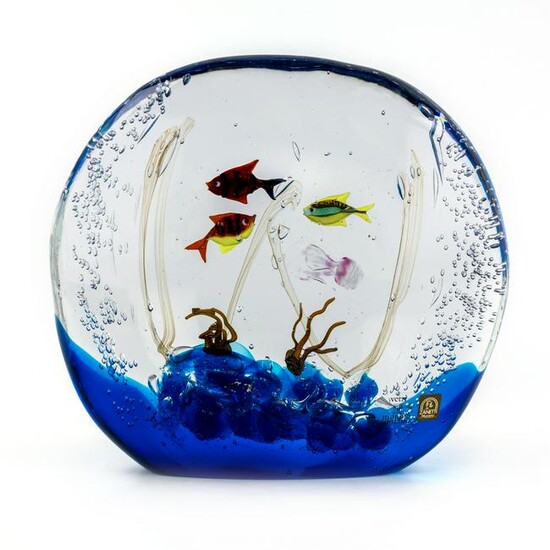 Oscar Zanetti Murano Art Glass Aquarium Fish Tank