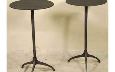 PAIR OF BEACON METAL ACCENT TABLES