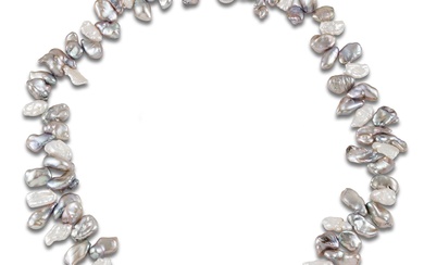 PEARL AND SILVER NECKLACE