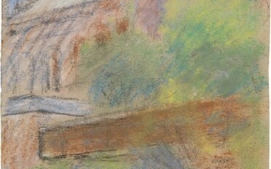 Paesaggio con casa e figura evanescente, 1903-04, Michel Larionov (Tiraspol 1881 - Fontenay-aux-Roses 1964)