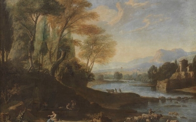 Paesaggio con figure, Ignoto del XVIII secolo