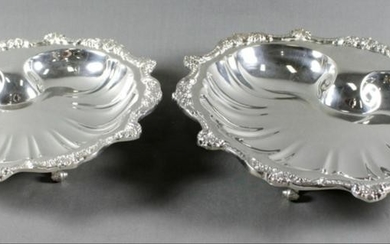 Pair Of Silverplated Shell Dishes