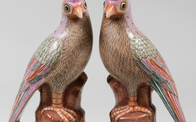 Pair of Chinese Porcelain Figures of Birds