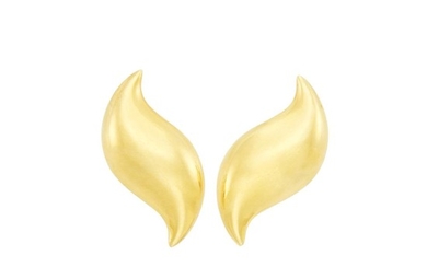 Pair of Gold Earclips, Tiffany & Co., Elsa Peretti