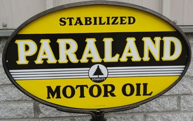 Paraland Motor Oil w/logo Porcelain Sign