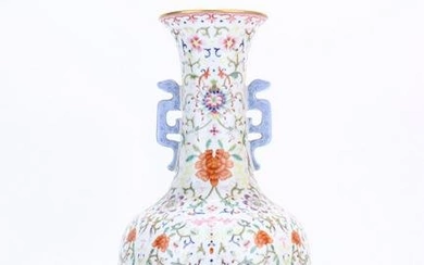 Pastel twig floral pattern amphora
