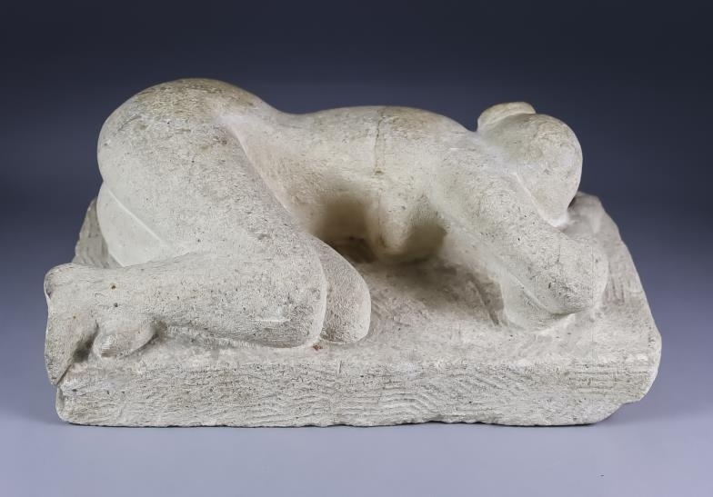Peter Goodchild (20th Century) - Limestone carving of a...