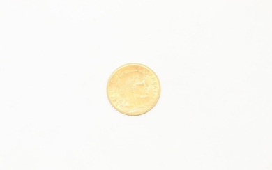 Gold 10 Francs coin IIIrd Republic au Coq, 1912.