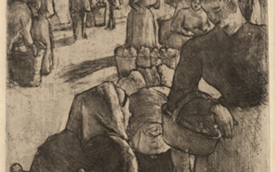 Pissarro, Camille (1830 Saint-Thomas-des-Antilles - 1903 Paris) Marché aux légumes à Pontoise