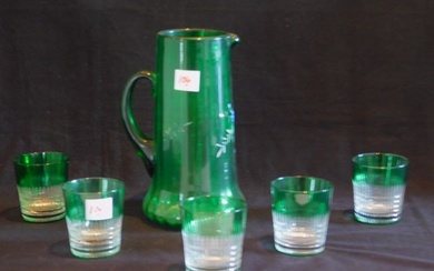 Pitcher and tumblers