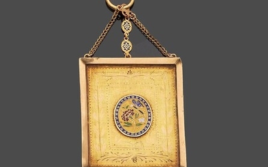 Plaquette pendentif en or jaune 18 k (750... - Lot 6 - L'Huillier & Associés