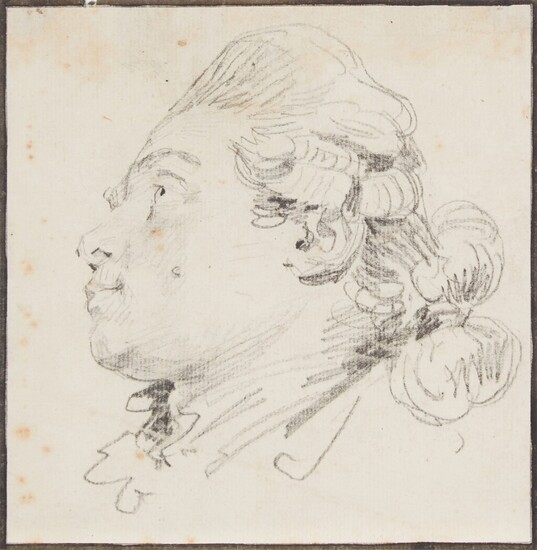 Portrait of a man in profile, French School, 18th Century