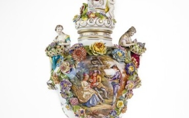 Potschappel Carl Thieme Dresden Porcelain Urn