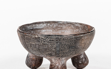 Pre-Columbian Tripod Rattle Bowl