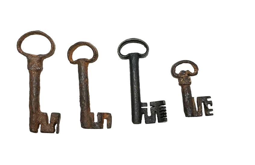 Quatre clés gothiques 8, 96 - 7, 65 - 7,... - Lot 6 - Art Richelieu