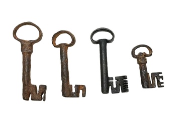 Quatre clés gothiques 8, 96 - 7, 65 - 7,... - Lot 6 - Art Richelieu