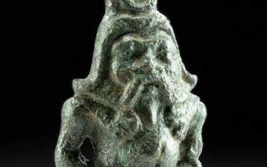Rare Romano-Egyptian Leaded Bronze Bes Figure